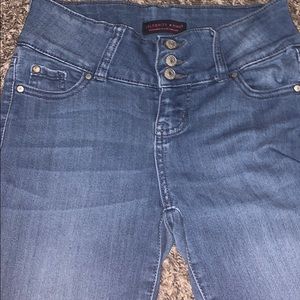 Celebrity pink mid rise skinny jeans size 26/3